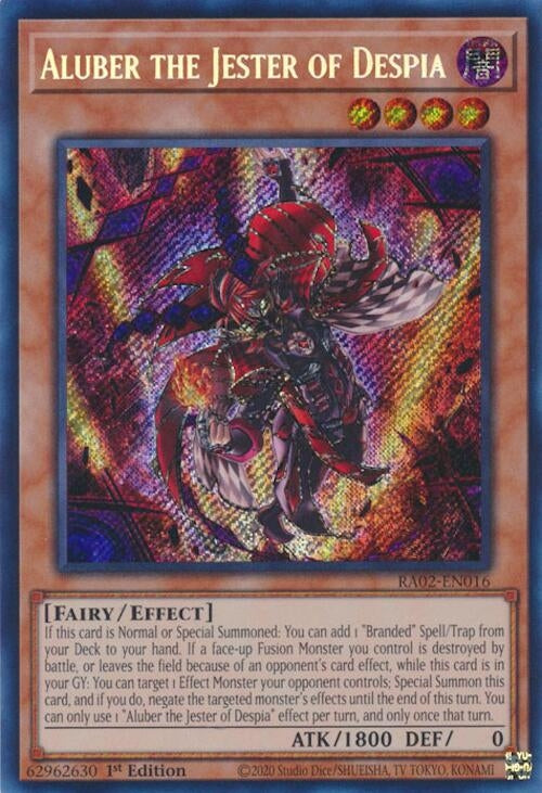 Aluber the Jester of Despia (Secret Rare) (2016) (RA02) - YuGiOh Single