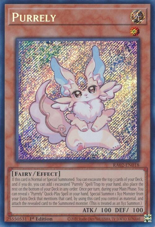 Purrely (Secret Rare) (2018) (RA02) - YuGiOh Single