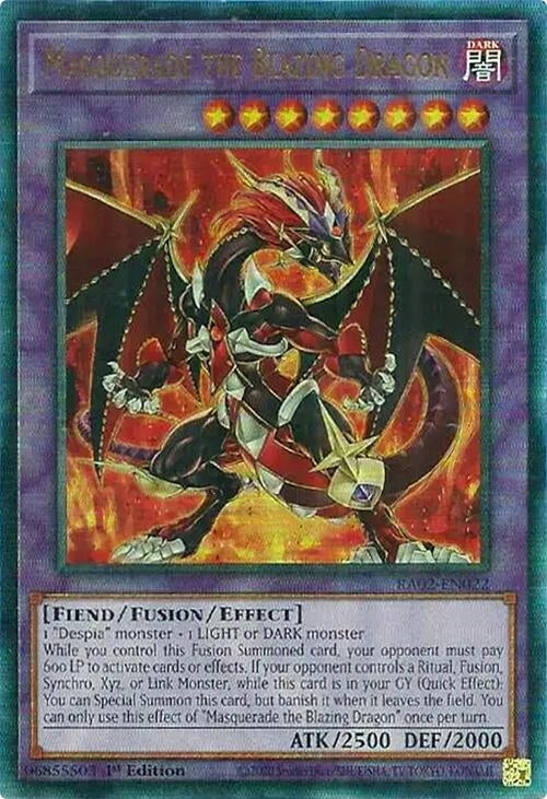 Masquerade the Blazing Dragon (PUR) (2022) (RA02) - YuGiOh Single