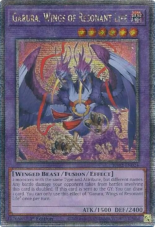Garura Wings of Resonant Life (Quarter Century Secret Rare) (2024) (RA02) - YuGiOh Single
