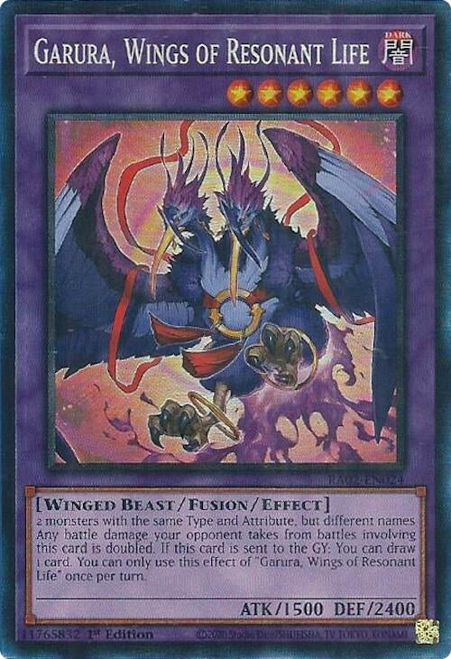 Garura Wings of Resonant Life (PCR) (2024) (RA02) - YuGiOh Single