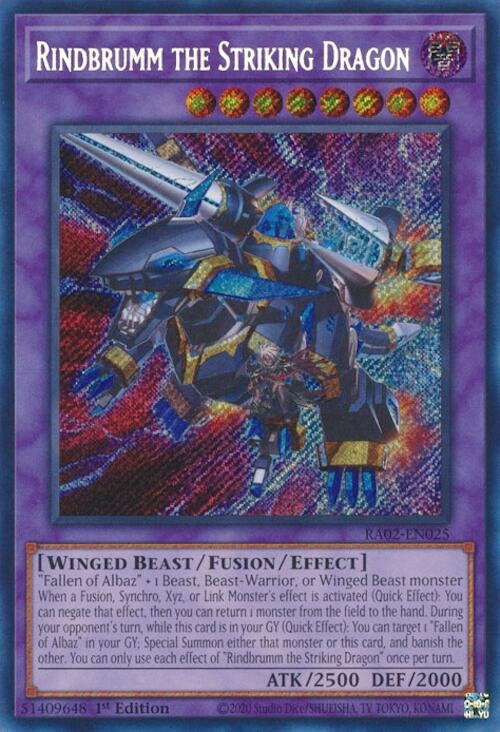 Rindbrumm the Striking Dragon (Secret Rare) (2025) (RA02) - YuGiOh Single
