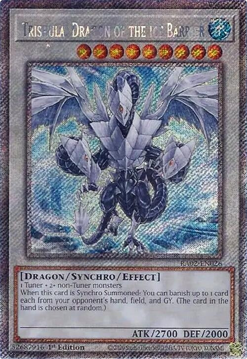 Trishula Dragon of the Ice Barrier (Platinum Secret Rare) (2026) (RA02) - YuGiOh Single