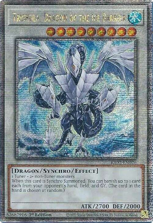 Trishula Dragon of the Ice Barrier (Quarter Century Secret Rare) (2026) (RA02) - YuGiOh Single