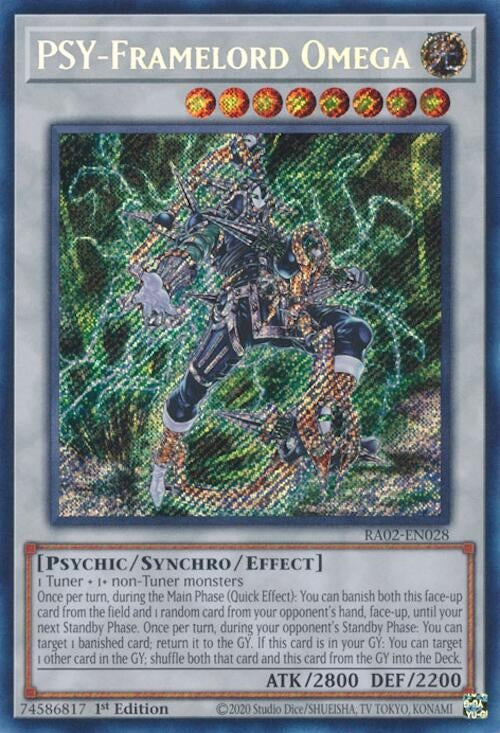 PSY-Framelord Omega (Secret Rare) (2028) (RA02) - YuGiOh Single