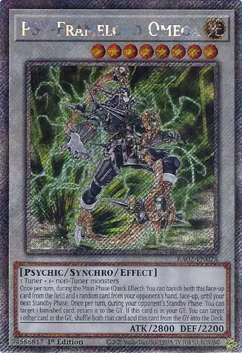 PSY-Framelord Omega (Platinum Secret Rare) (2028) (RA02) - YuGiOh Single