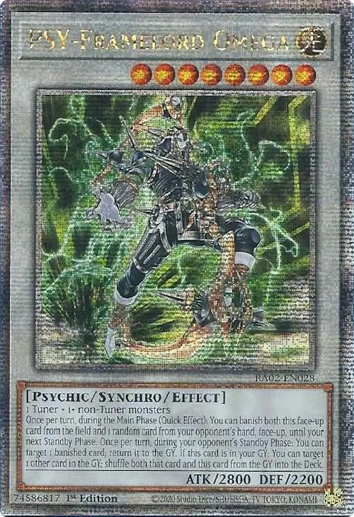 PSY-Framelord Omega (Quarter Century Secret Rare) (2028) (RA02) - YuGiOh Single