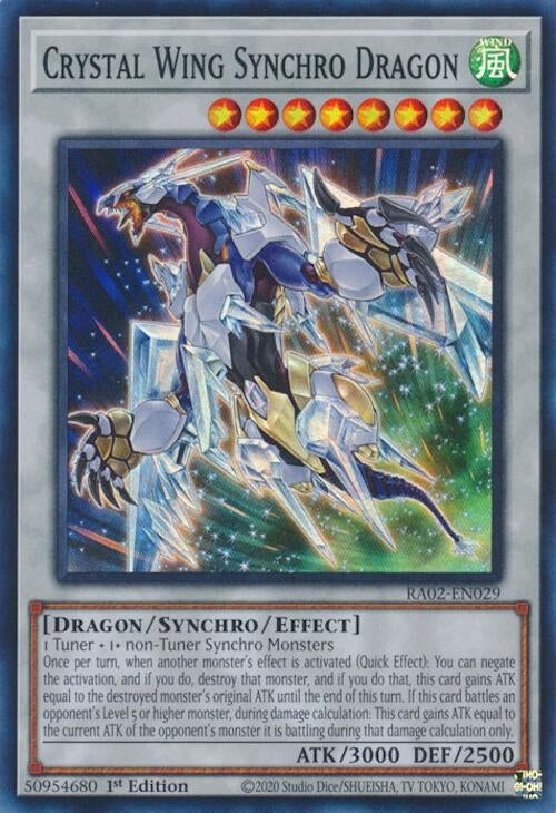 Crystal Wing Synchro Dragon (2029) (RA02) - YuGiOh Single