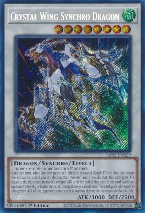 Crystal Wing Synchro Dragon (Secret Rare) (2029) (RA02) - YuGiOh Single