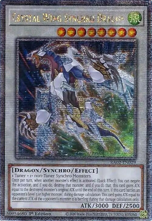 Crystal Wing Synchro Dragon (Platinum Secret Rare) (2029) (RA02) - YuGiOh Single