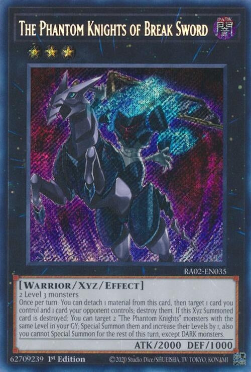 The Phantom Knights of Break Sword (Secret Rare) (2035) (RA02) - YuGiOh Single