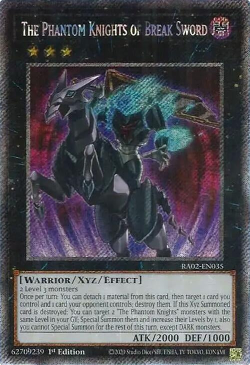 The Phantom Knights of Break Sword (Platinum Secret Rare) (2035) (RA02) - YuGiOh Single