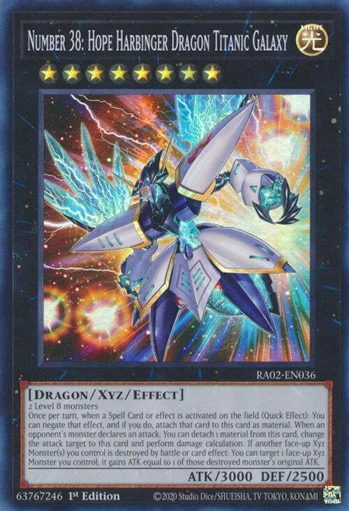Number 38: Hope Harbinger Dragon Titanic Galaxy (2036) (RA02) - YuGiOh Single