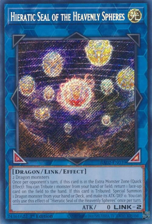 Hieratic Seal of the Heavenly Spheres (Secret Rare) (2039) (RA02) - YuGiOh Single