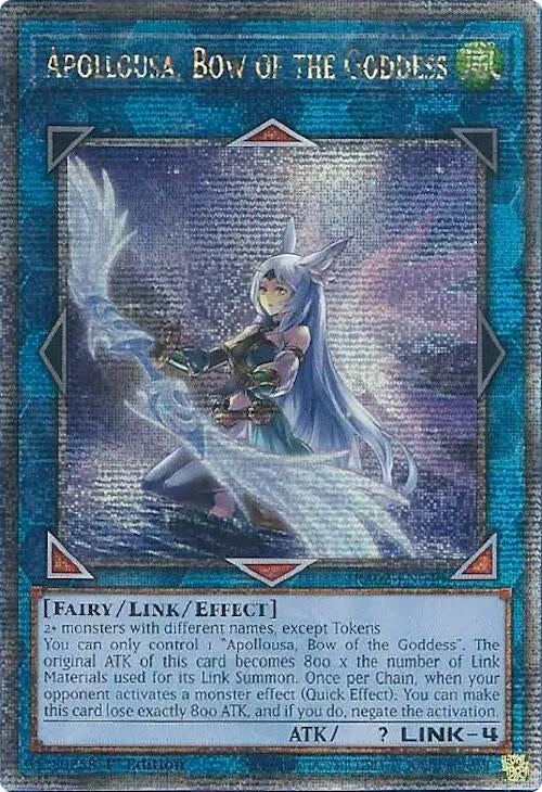 Apollousa Bow of the Goddess (Alternate Art) (Quarter Century Secret Rare) (2040) (RA02) - YuGiOh Single