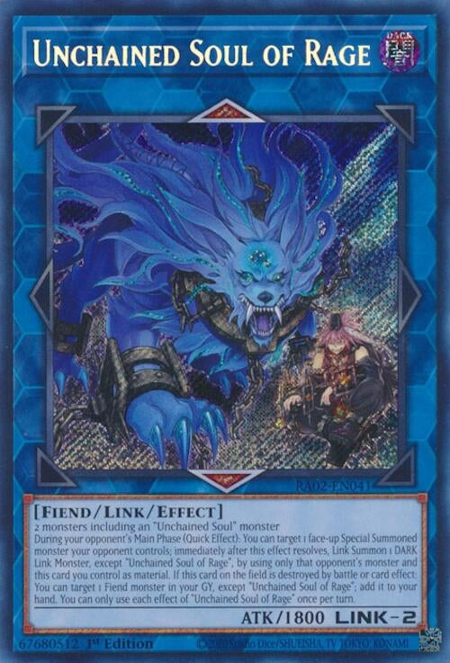 Unchained Soul of Rage (Secret Rare) (2041) (RA02) - YuGiOh Single