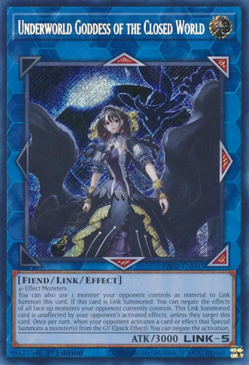Underworld Goddess of the Closed World (Secret Rare) (2045) (RA02) - YuGiOh Single