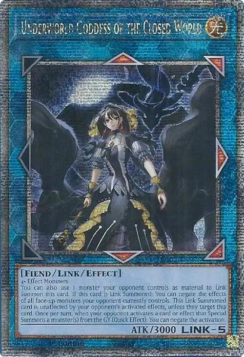 Underworld Goddess of the Closed World (Quarter Century Secret Rare) (2045) (RA02) - YuGiOh Single