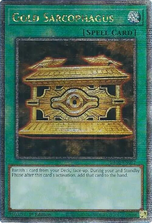 Gold Sarcophagus (Quarter Century Secret Rare) (2052) (RA02) - YuGiOh Single