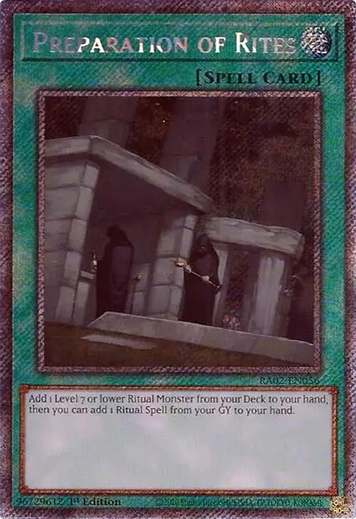 Preparation of Rites (Platinum Secret Rare) (2056) (RA02) - YuGiOh Single