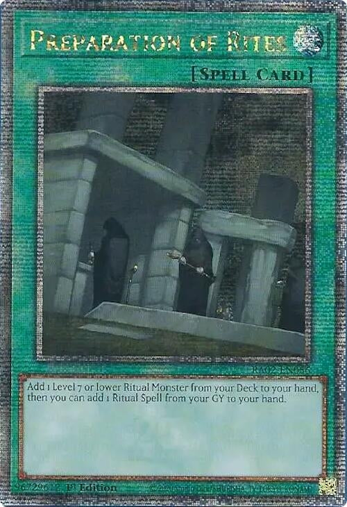 Preparation of Rites (Quarter Century Secret Rare) (2056) (RA02) - YuGiOh Single