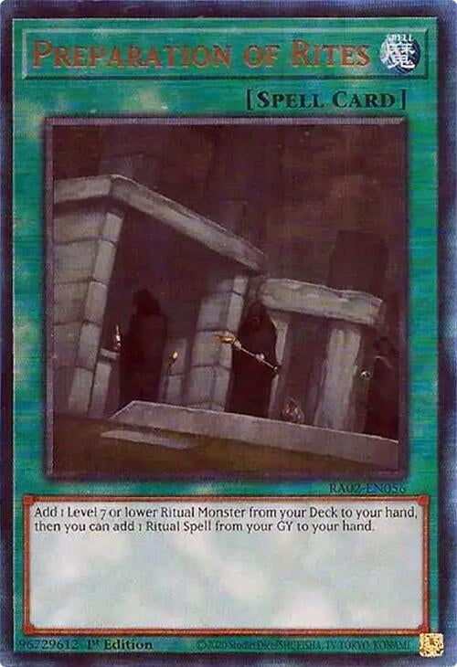 Preparation of Rites (PUR) (2056) (RA02) - YuGiOh Single