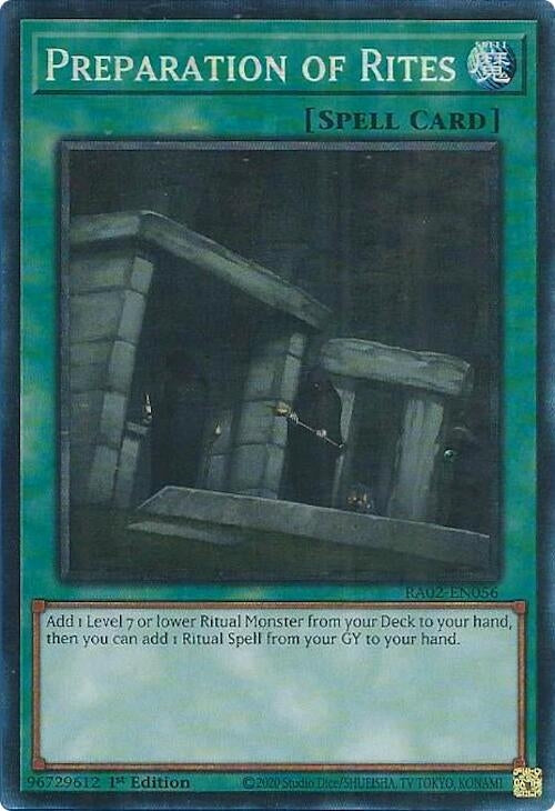 Preparation of Rites (PCR) (2056) (RA02) - YuGiOh Single