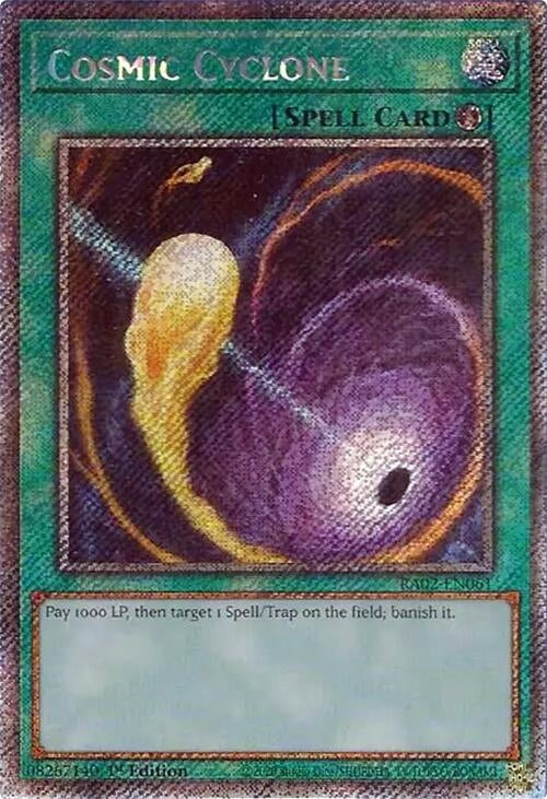 Cosmic Cyclone (Platinum Secret Rare) (2061) (RA02) - YuGiOh Single