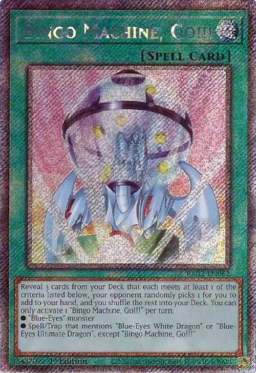 Bingo Machine Go!!! (Platinum Secret Rare) (2062) (RA02) - YuGiOh Single