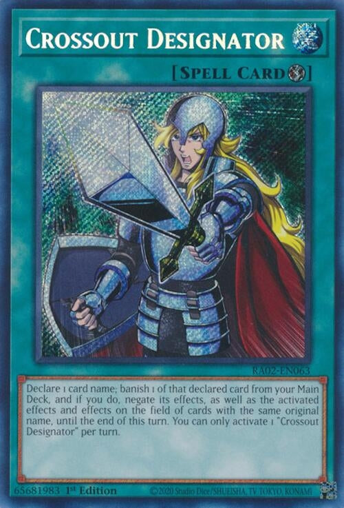 Crossout Designator (Secret Rare) (2063) (RA02) - YuGiOh Single