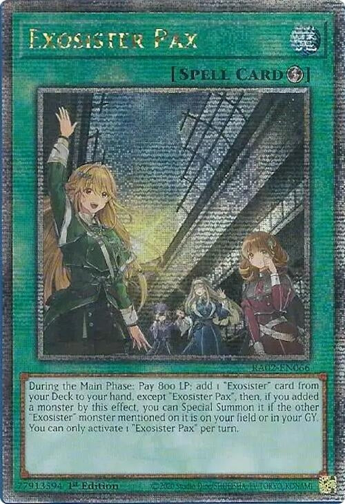 Exosister Pax (Quarter Century Secret Rare) (2066) (RA02) - YuGiOh Single