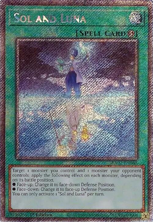 Sol and Luna (Platinum Secret Rare) (2068) (RA02) - YuGiOh Single
