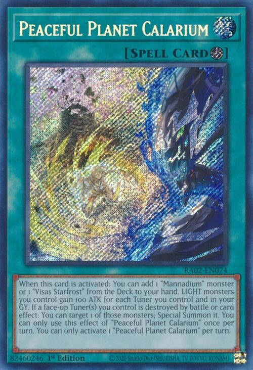Peaceful Planet Calarium (Secret Rare) (2074) (RA02) - YuGiOh Single