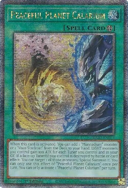 Peaceful Planet Calarium (Quarter Century Secret Rare) (2074) (RA02) - YuGiOh Single