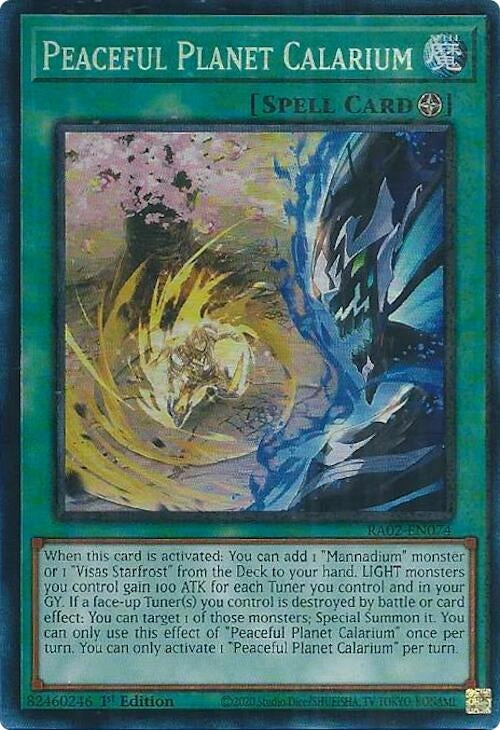 Peaceful Planet Calarium (PCR) (2074) (RA02) - YuGiOh Single