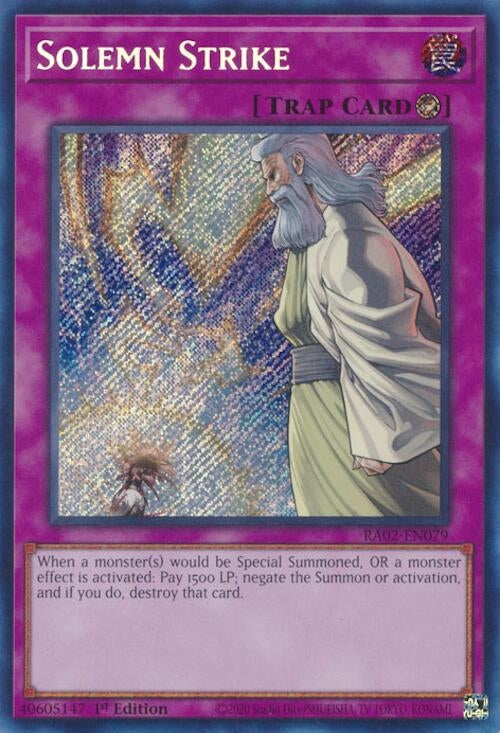 Solemn Strike (Secret Rare) (2079) (RA02) - YuGiOh Single