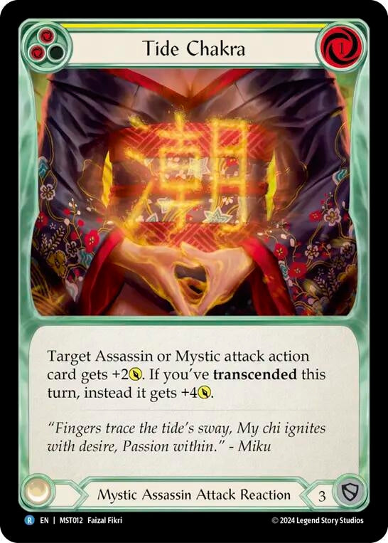 Tide Chakra (Yellow) (12) [MST] - Flesh and Blood TCG Single