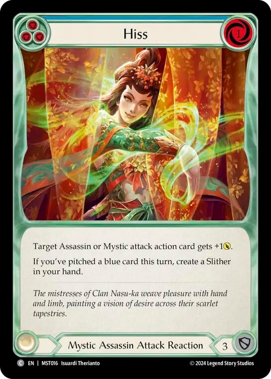 Hiss (Blue) (16) [MST] - Flesh and Blood TCG Single