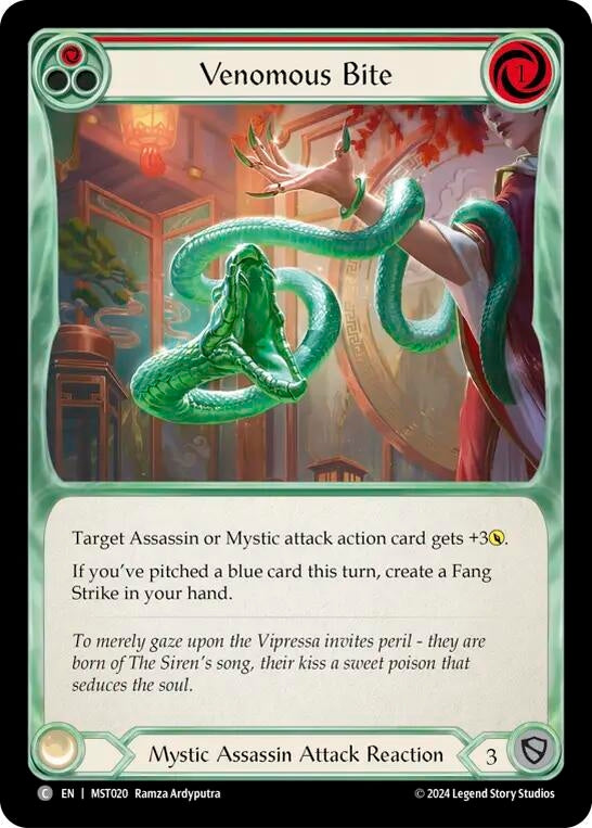 Venomous Bite (Red) (20) [MST] - Flesh and Blood TCG Single