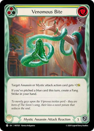Venomous Bite (Yellow) (21) [MST] - Flesh and Blood TCG Single