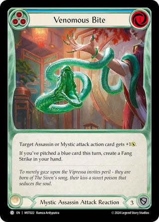 Venomous Bite (Blue) (22) [MST] - Flesh and Blood TCG Single