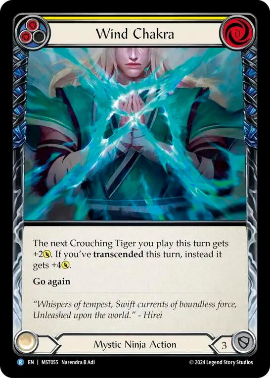 Wind Chakra (Yellow) (55) [MST] - Flesh and Blood TCG Single