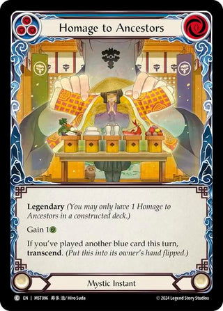 Homage to Ancestors // Inner Chi (96) [MST] - Flesh and Blood TCG Single
