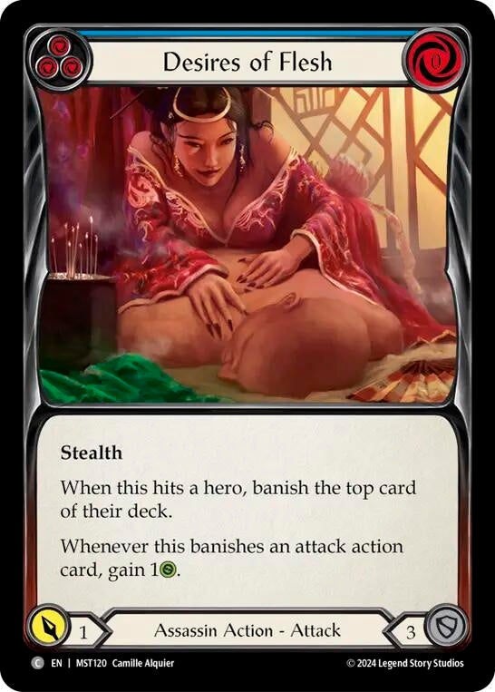 Desires of Flesh (Blue) (120) [MST] - Flesh and Blood TCG Single