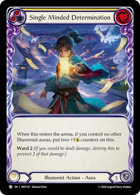 Single Minded Determination (Yellow) (147) [MST] - Flesh and Blood TCG Single