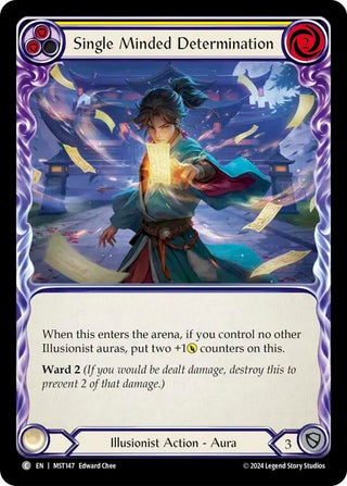 Single Minded Determination (Yellow) (147) [MST] - Flesh and Blood TCG Single