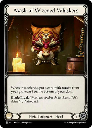 Mask of Wizened Whiskers (160) [MST] - Flesh and Blood TCG Single
