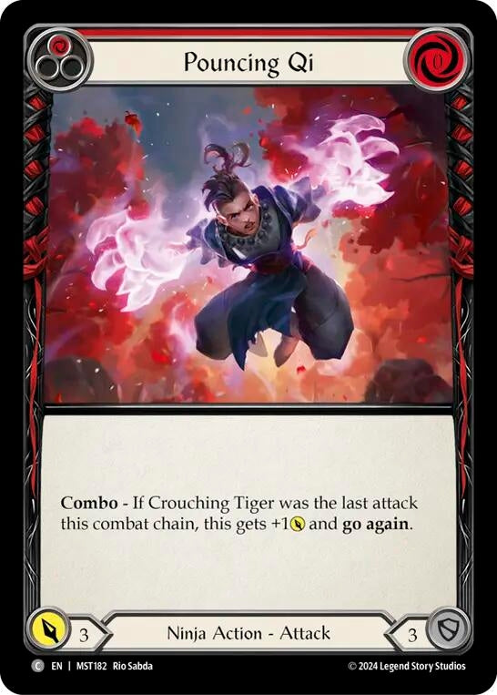 Pouncing Qi (Red) (182) [MST] - Flesh and Blood TCG Single