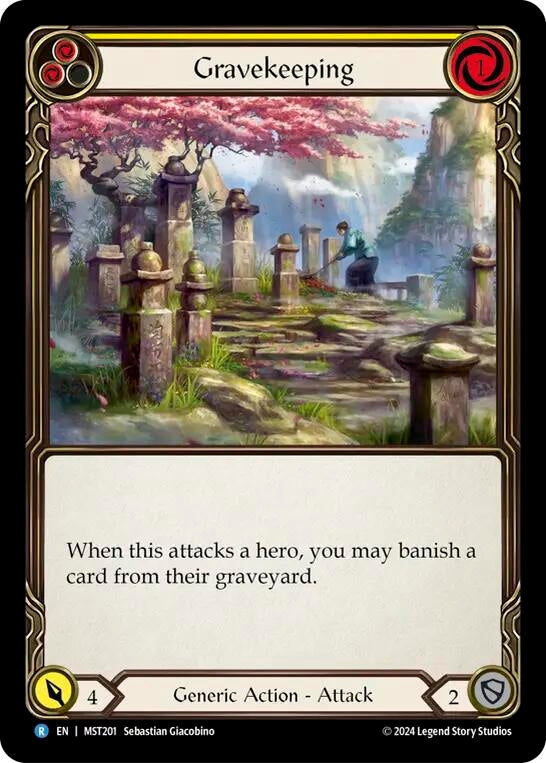 Gravekeeping (Yellow) (201) [MST] - Flesh and Blood TCG Single
