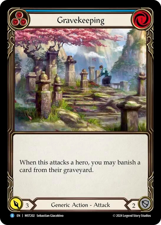 Gravekeeping (Blue) (202) [MST] - Flesh and Blood TCG Single